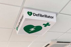 Defibrillator Sign - LED light off