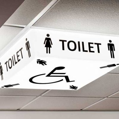 Toilet Sign - LED light on