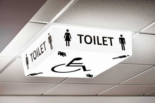 Toilet Sign - LED light on