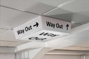Way Out Sign - LED light off